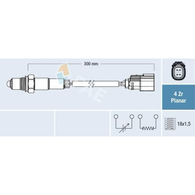 Bild av FAE 77782 Sonde lambda FORD: FIESTA 6, Ranger Mk3