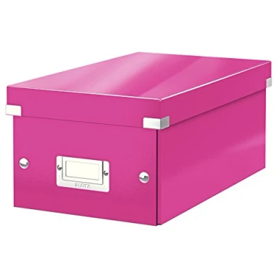 Bild av Leitz WOW Click and Store Förvaringsbox för DVD skivor, rosa, 60420023