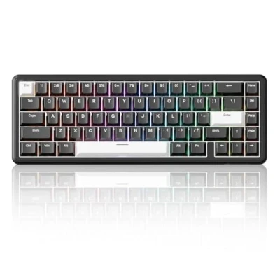 Bild av ATTACK SHARK X65 HE Magnetisk Switch Rapid Trigger Tangentbord, 65% Trådbundet Gaming tangentbord med 8000 Hz Polling Rate, 0,01 mm RT Noggrannhet, PBT tangenter, QMK Driver, RGB (Svart)