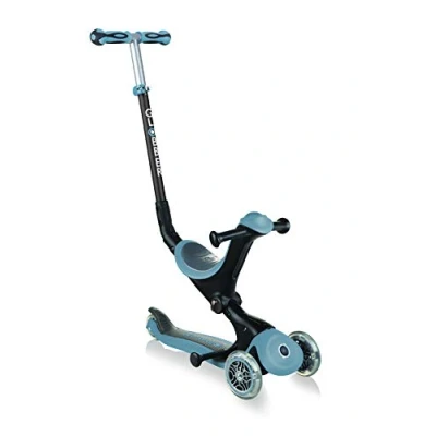 Bild av Globber GOUP Deluxe skalbar sparkcykel, 3 hjul med säte, för barn från 15 månader till 6 år blå