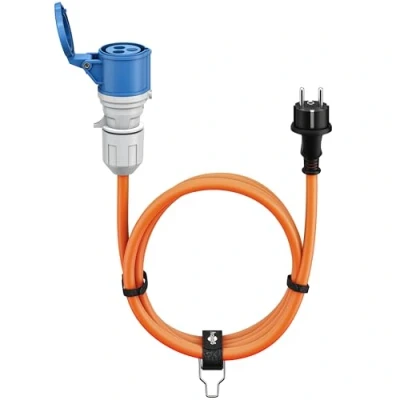 Bild av goobay CEE adapterkabel för husbil, 5 m, uttag med skyddskontakt låsbart lock, IP44, campingkabel, 76219