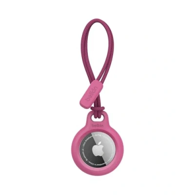Bild av Belkin AirTag fodral med rem (Secure Holder skyddsfodral för Air Tag reptåligt tillbehör) Rosa