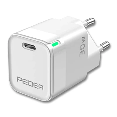 Bild av Pedea Mini Dual snabbladdare 30 W PD GaN typ C, vit