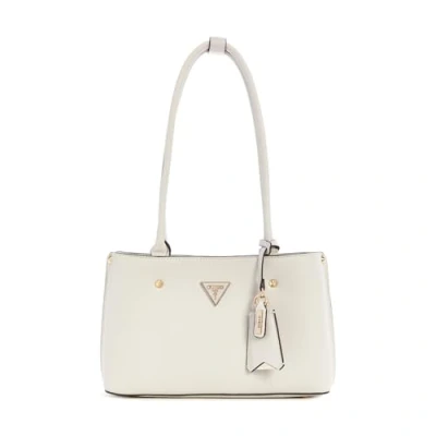 Bild av Guess Meridian Shoulder Satchel Handväska, Storlek: One Size, Ivory