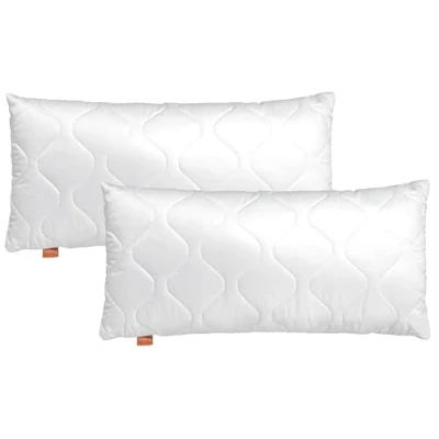 Bild av sleepling 194355 Set om 2 Basic 100 kuddar Hotellkudde Ökotex Tvättbar upp till 60 grader Tillverkad i EU Fyllningsgaranti Storleksgaranti 50 x 70 cm, vit