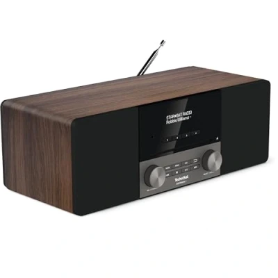 Bild av TechniSat DIGITRADIO 3 Stereo DAB radio kompakt system (DAB+, FM, CD spelare, Bluetooth, USB, hörlursuttag, AUX ingång, radioväckarklocka, OLED skärm, 20 watt RMS) Valnöt