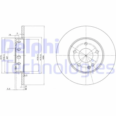 Bild av Bromsskiva DELPHI BG2769