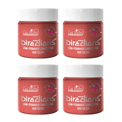 Bild av 4 x La Riche Directions semi permanent hårfärg 100 ml badkar persika