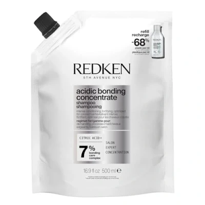 Bild av Redken Vårdande hårschampo med intensivt skydd mot färgförlust, koncentrerad allt i ett formel, Acidic Bonding Concentrate schampo, 1 x 500 ml påfyllningspaket