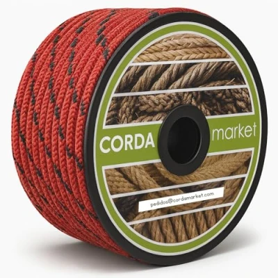 Bild av CORDAMARKET 10mm Strålrep, Vuxna Unisex, Röd, 25mts