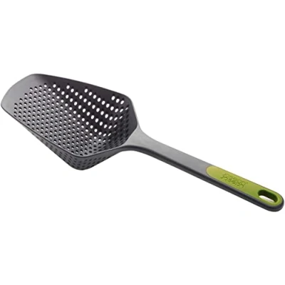 Bild av Joseph Scoop Plus Colander, skedavrinningsmaskin, skopa, dränera och servera, värmebeständig upp till 200C (392F), diskmaskinssäker, grön, stor
