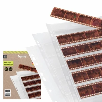 Bild av Hama Negative Filförvaringshylsor Förpackning med 25 Varje Hholding 7 remsor 6 (24 x 36 mm) ramar polypropylen