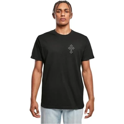 Bild av Mister Tee Memento MORI Oneline Cross Tshirt med print, Storlek: Small, Black