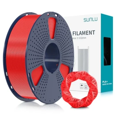 Bild av SUNLU PLA+ Filament 1.75mm 1KG, PLA Plus 3D Skrivarfilament, Starkare Motståndskraftig, Uppgraderad Utskrift Bättre än PLA, Dimensionell noggrannhet +/ 0.02mm, röd