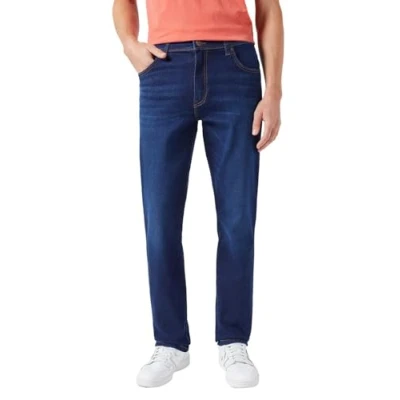 Bild av Wrangler Texas Slim Jeans för män, Nattskugga, 44W x 34L