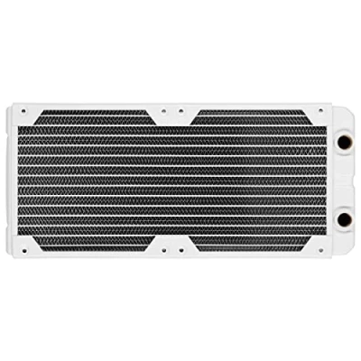 Bild av Corsair Hydro X serien XR5 280 mm vattenkylande radiator dubbla 140 fläktfästen, 30 radiatortjocklek, 25 mikron tunna kylfenor, premium kopparkonstruktion, enkel installation vit