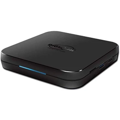 Bild av Android TV box KM9 Digiquest UltraHD 4K, Google, Playstore, Netflix, Prime Video, DAZN, Disney+, YouTube, Infinity, RaiPlay, Tim Vision, Spotify, WiFi, röstfjärrkontroll, Bluetooth, Ch. romecast