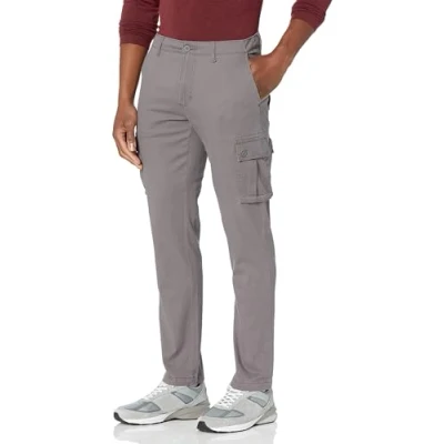 Bild av Amazon Essentials Men&#039;s Stretchiga cargobyxor med smal passform (finns i Big &amp; Tall), Mörkgrå, 40W / 29L
