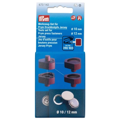 Bild av Prym 673142 verktygssats för tryckknappar Jersey, 10 och 12 mm, kompatibel med Vario Creative Toolm