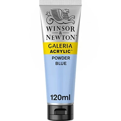 Bild av Winsor &amp; Newton 2131446 Galeria akrylfärg, hög pigmentering, ljusäkta, krispig konsistens, 120 ml rör puderblå