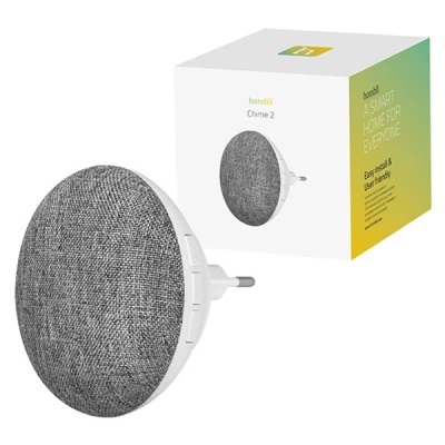 Bild av Hombli Doorbell Chime 2, Grå, Vit, Plast, Trådlös, 433,92 MHz, 30 m, 110 dB