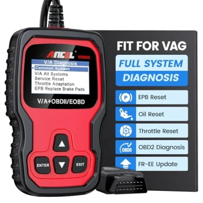 Bild av ANCEL VD500 OBD II Diagnostic Scanner for VW Audi Skoda Seat Diagnosis Check Engine Light EPB ABS SRS Code Reader Oil Unit Position Customization Brake Belt Reset Tool