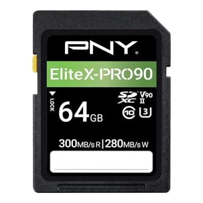 Bild av PNY 64GB X PRO 90 Class 10 U3 V90 UHS II SD Flash Memory Card