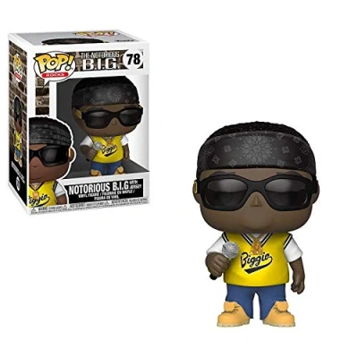 Bild av Funko POP! Stenar: Musik: Notorious BIG B.I.G. In Jersey Biggie Vinylfigur för samlare Presentidé Officiell Merchandise Leksaker barn och vuxna Musikfans Modellfigur