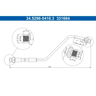 Bild av ATE 24.5298 0418.3 Flexible De Frein 440 M10x1