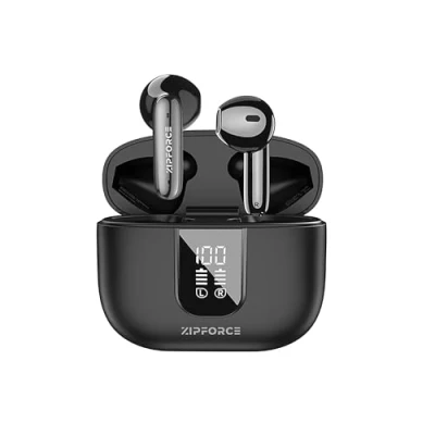 Bild av ZIPFORCE Äkta trådlösa hörlurar, bluetooth 5.3 in ear 4 ENC mikrofoner tydliga samtal, 40 speltid, IPX6 vattentät TWS, hörlurar