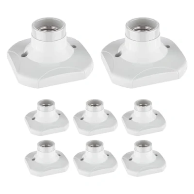 Bild av ledscom.de 8 st. taklampa/lampsockel ELEKTRA, porslin, vit, 1x E27 max. 60W