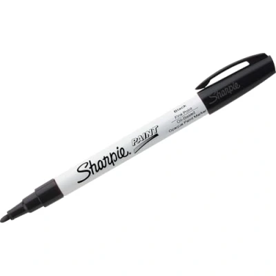 Bild av SHARPIE 1873933 Uni Paint Marker, Fine Tip, Black Quantity 6