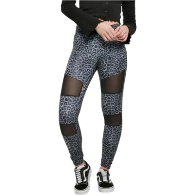 Bild av Urban Classics TECH MESH AOP Leggings, Storlek: Medium, Snowleo