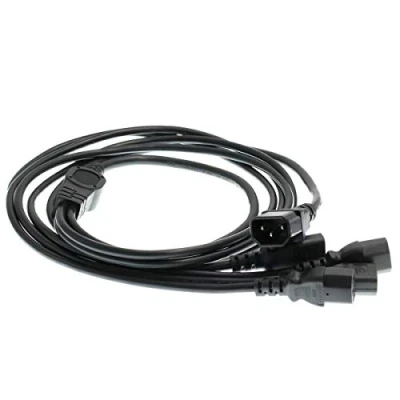 Bild av Eonvic IEC 320 C14 hane till 4XC13 hona Y typ splitter strömsladd 1,8 m