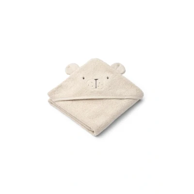 Bild av LIEWOOD Albert Polarbear Hooded Towel Handduk för barn 5060 Sandy W70 x H70 cm