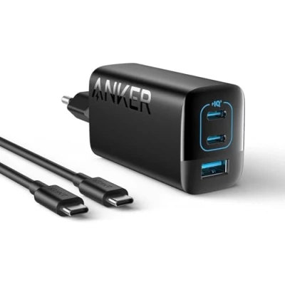 Bild av Anker 67 W USB C laddare, 3 portars PIQ 3.0 kompakt snabbladdare för MacBook Pro, iPad, Galaxy, Pixel och mer (1,5 m till kabel ingår)