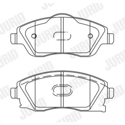 Bild av JURID 573011J Jeu de plaquettes frein avec indicateur d&#039;usure accessoires OPEL: Meriva A, Corsa C 3/5 portes, Combo Van / Break