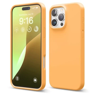 Bild av elago Kompatibel med iPhone 16 Pro Max fodral, premium flytande silikonfodral, heltäckande skydd, stötsäkert och smalt telefonfodral, reptåligt mjukt mikrofiberfoder, 6.9
