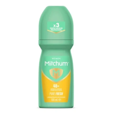 Bild av Mitchum Kvinnor 48 HR skydd, roll on deodorant och antiperspirant (100 ml) rent fräscht, dermatologtestad