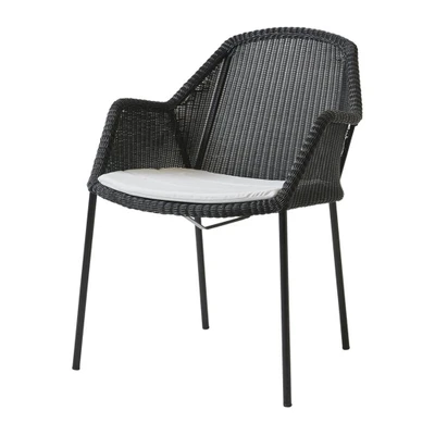 Bild av Cane line Breeze Chair Cushion Kuddar för utomhusbruk White Natté B: 49 x D: 47 H: 2 cm