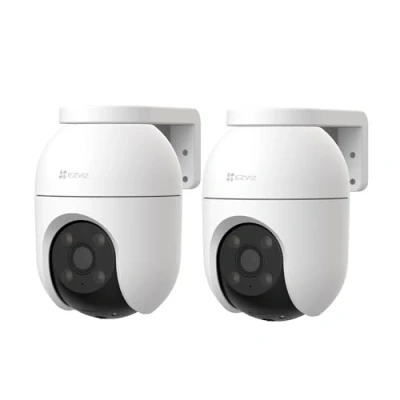 Bild av EZVIZ 2 st utomhus WiFi övervakningskamera, 1080P säkerhets IP kamera, mörkerseende i färg, AI persondetektering, automatisk zoomspårning, tvåvägsljud, sjöjungfru, Alexa/Google, C8c 2MP