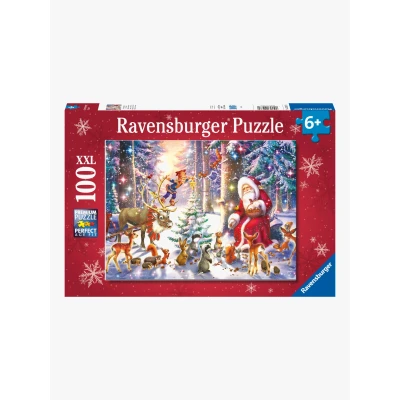 Bild av Ravensburger Pussel Jul I Skogen, 100 Bitar