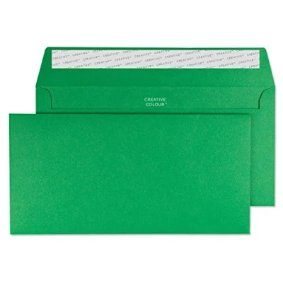 Bild av Blake Creative Colour 25208 färgade kuvert självhäftande lim avokado grön DL+ 114 x 229 mm 120 g/m² 25 stycken