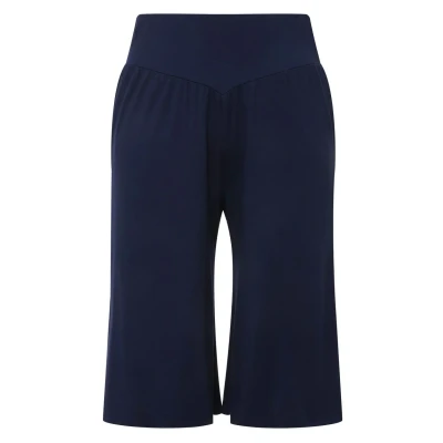 Bild av Ulla Popken Wideleg Flared Bermuda Pyjamasbyxor, Storlek: 50/52,