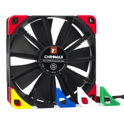 Bild av Noctua NF F12 PWM chromax.black.swap Chassi fläkt 120mm Svart 22 dBA