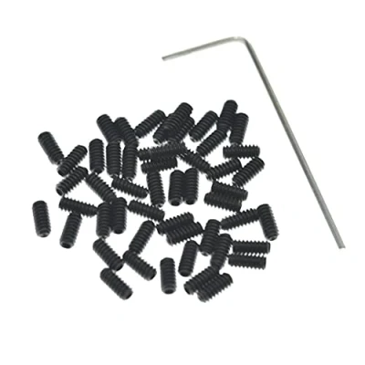 Bild av Dopro 100 pack metrisk M3 x 6 mm svart gitarr bro sadel höjdjusteringsskruvar för FD Stratocaster/Telecaster