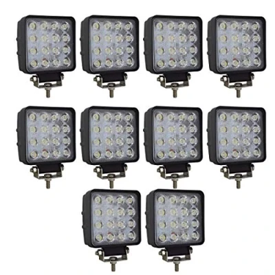 Bild av AUXTINGS 10 st 10cm 48W fyrkantig spot LED arbetsbelysning terränglastbilar SUV körd dimljus