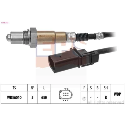 Bild av EPS 1.998.552 Sonde lambda chauffé, planaire, à large bande, Filetage prégraissé VOLKSWAGEN: Golf 7 Variant, Tiguan II,