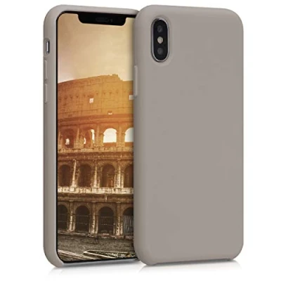 Bild av kwmobile skal kompatibel med Apple iPhone XS mobilskal gummerat mobilfodral i Pesto grön, toupe