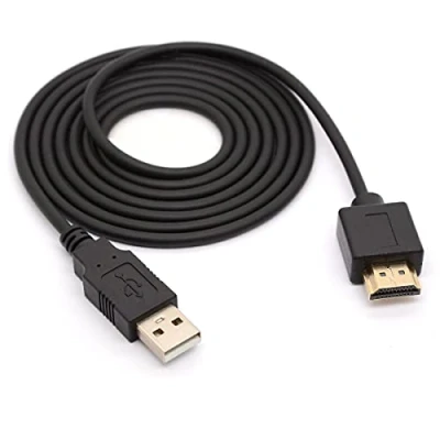 Bild av HTGuoji USB till HDMI adapterkabel. 2.0 typ A hane laddningsomvandlare (endast för laddning) (1,5 meter)